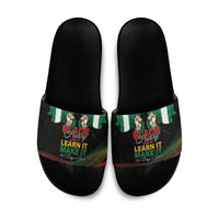 Nigeria Black History Month Slide Sandals Live It Learn It Make It - Wonder Print Shop