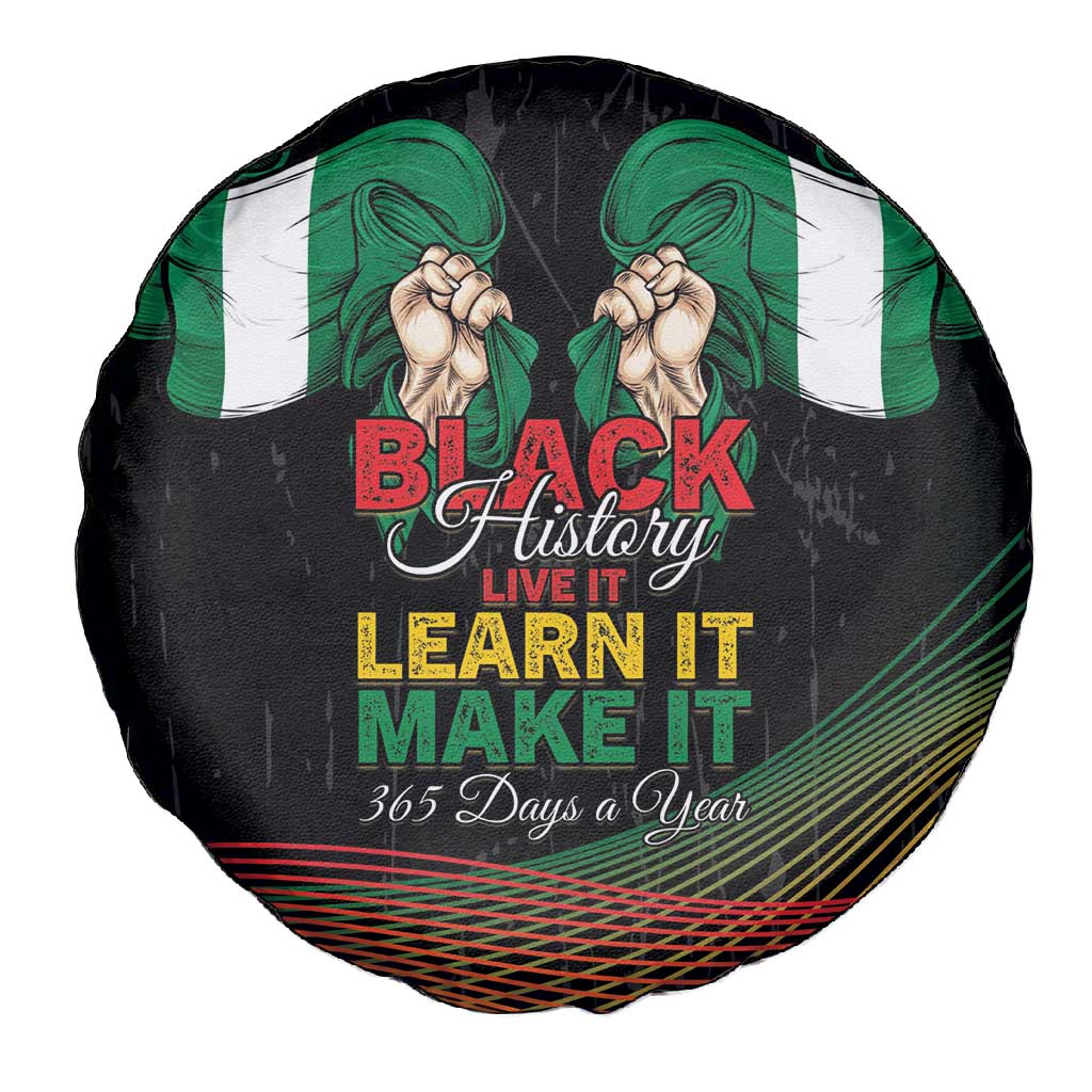 Nigeria Black History Month Spare Tire Cover Live It Learn It Make It - Wonder Print Shop