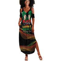 Personalized Nigeria Black History Month Summer Maxi Dress Live It Learn It Make It - Wonder Print Shop