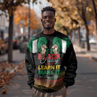 Personalized Nigeria Black History Month Sweatshirt Live It Learn It Make It - Wonder Print Shop