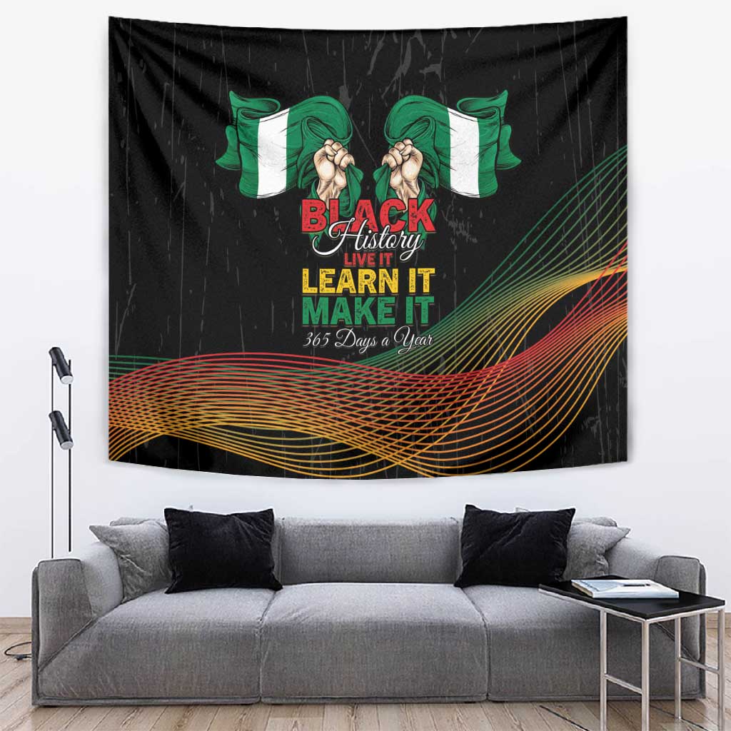 Nigeria Black History Month Tapestry Live It Learn It Make It - Wonder Print Shop
