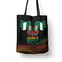 Nigeria Black History Month Tote Bag Live It Learn It Make It - Wonder Print Shop