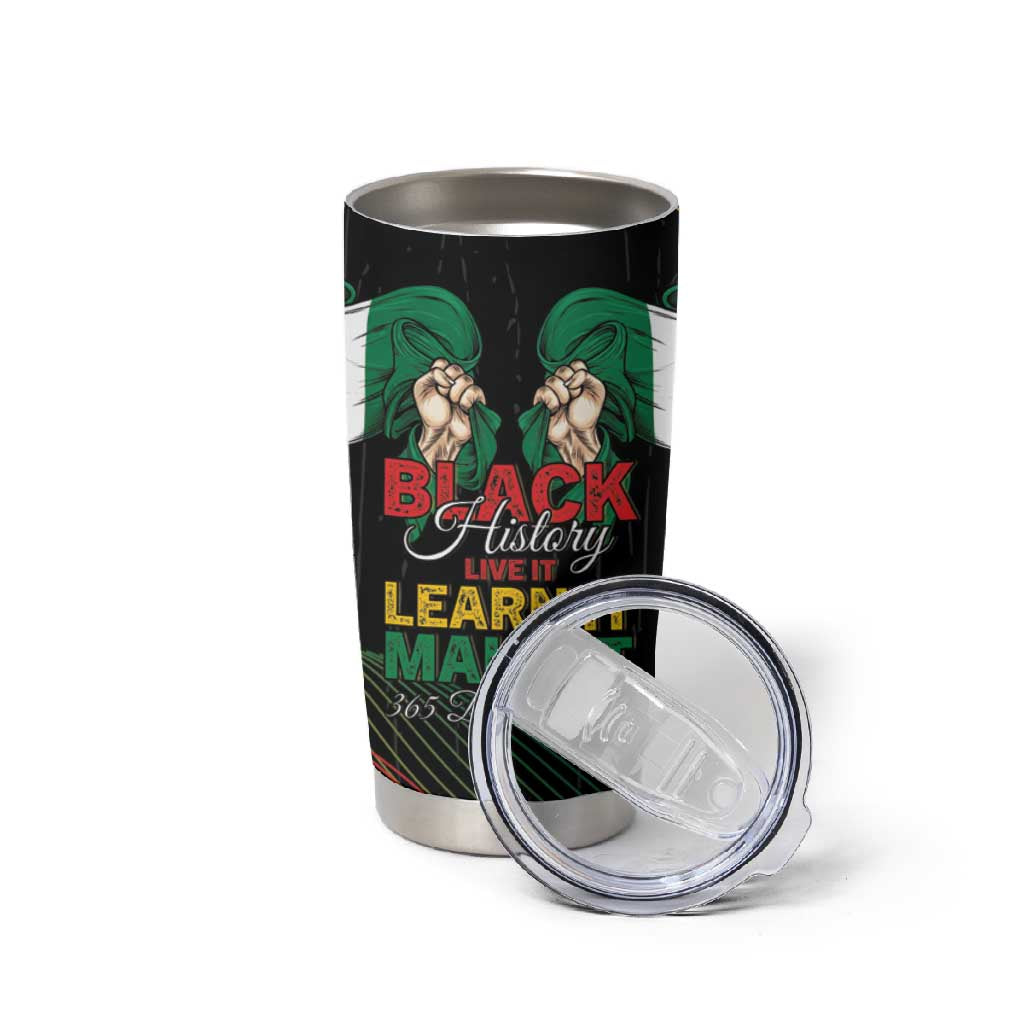 Personalized Nigeria Black History Month Tumbler Cup Live It Learn It Make It - Wonder Print Shop