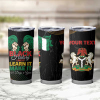 Personalized Nigeria Black History Month Tumbler Cup Live It Learn It Make It - Wonder Print Shop
