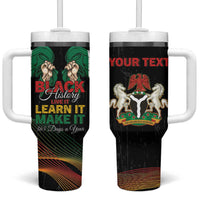 Personalized Nigeria Black History Month Tumbler With Handle Live It Learn It Make It - Wonder Print Shop