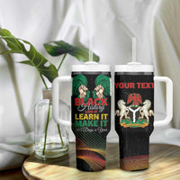 Personalized Nigeria Black History Month Tumbler With Handle Live It Learn It Make It - Wonder Print Shop