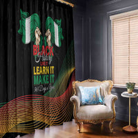 Nigeria Black History Month Window Curtain Live It Learn It Make It - Wonder Print Shop
