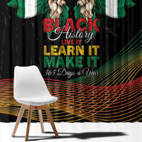 Nigeria Black History Month Window Curtain Live It Learn It Make It - Wonder Print Shop