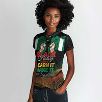 Personalized Nigeria Black History Month Women Polo Shirt Live It Learn It Make It - Wonder Print Shop