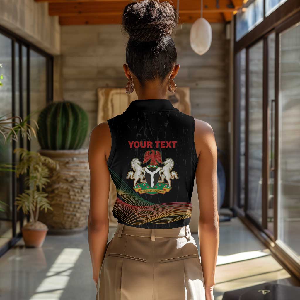 Personalized Nigeria Black History Month Women Sleeveless Polo Shirt Live It Learn It Make It - Wonder Print Shop