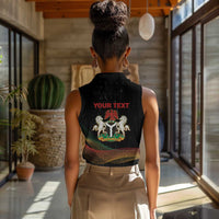 Personalized Nigeria Black History Month Women Sleeveless Polo Shirt Live It Learn It Make It - Wonder Print Shop