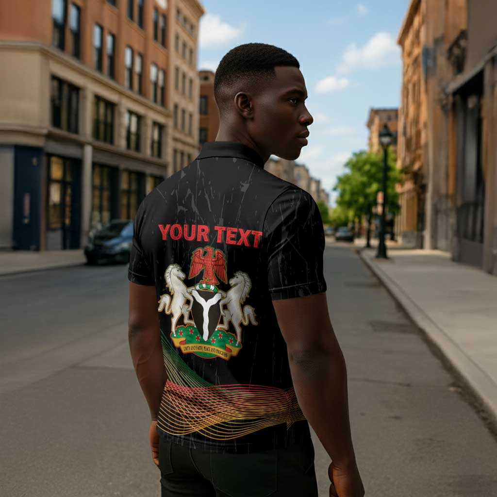 Personalized Nigeria Black History Month Zipper Polo Shirt Live It Learn It Make It - Wonder Print Shop