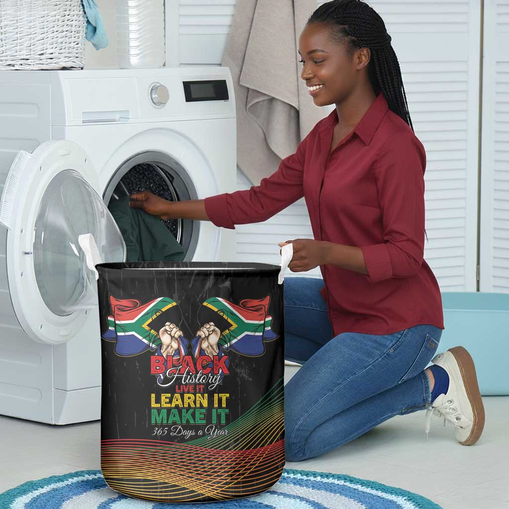 South Africa Black History Month Laundry Basket Live It Learn It Make It - Wonder Print Shop