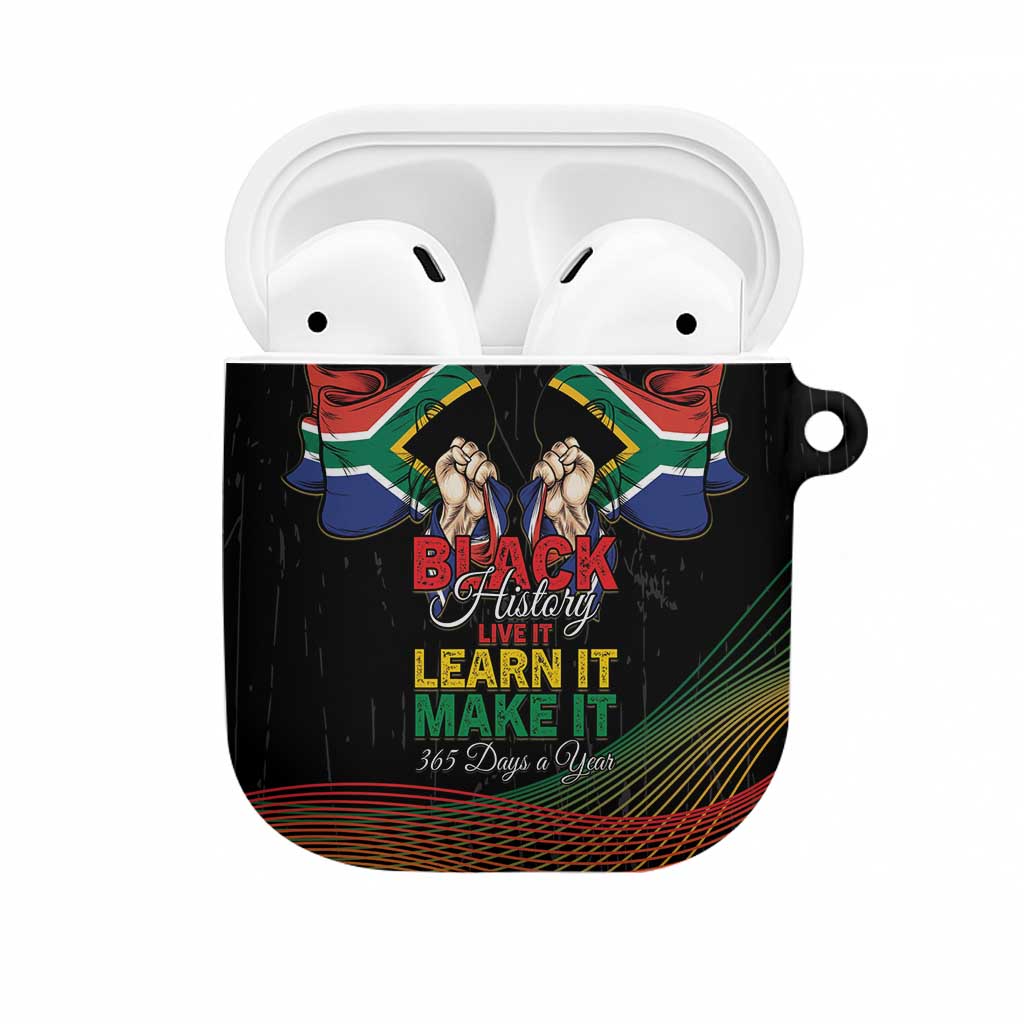 South Africa Black History Month AirPods Case Live It Learn It Make It - Wonder Print Shop