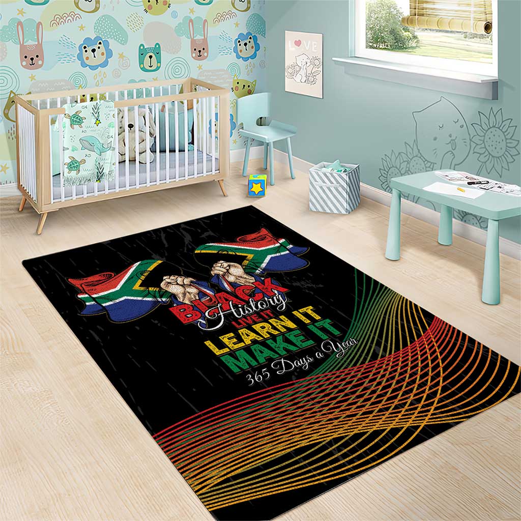 South Africa Black History Month Area Rug Live It Learn It Make It - Wonder Print Shop