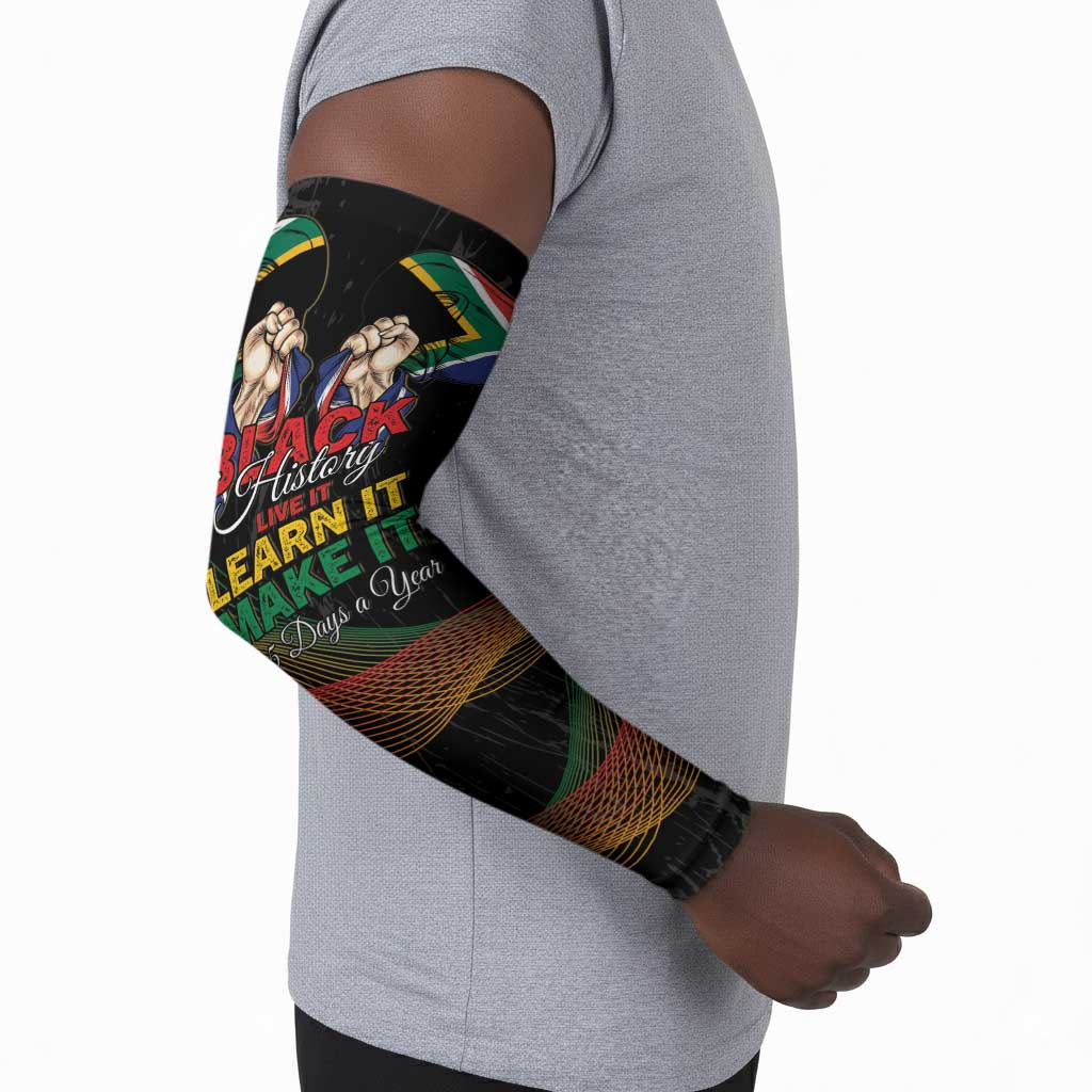 Personalized South Africa Black History Month Arm Sleeves Live It Learn It Make It - Wonder Print Shop