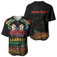 Personalized South Africa Black History Month Baseball Jersey Live It Learn It Make It - Wonder Print Shop