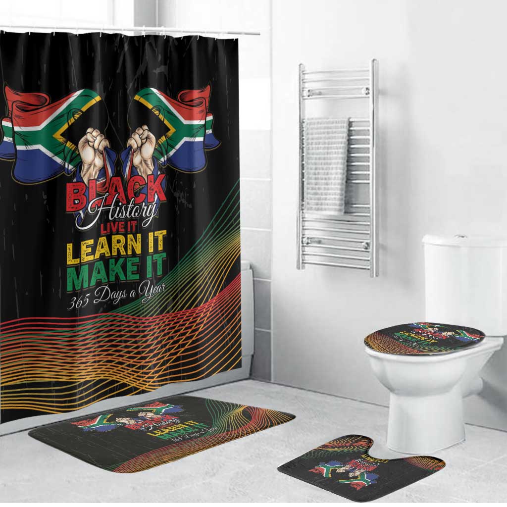 South Africa Black History Month Bathroom Set Live It Learn It Make It - Wonder Print Shop