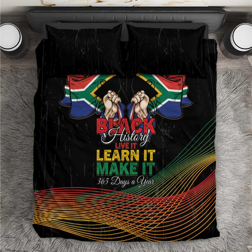South Africa Black History Month Bedding Set Live It Learn It Make It - Wonder Print Shop