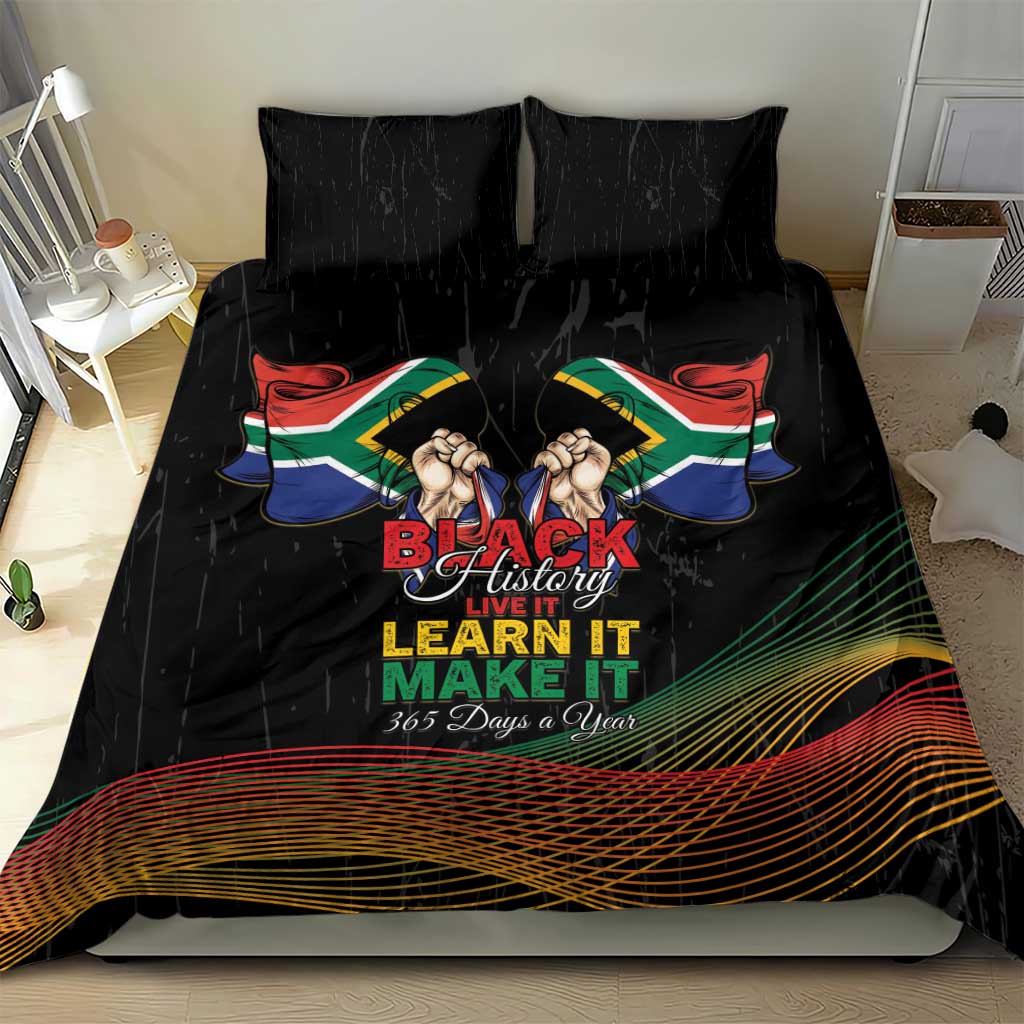 South Africa Black History Month Bedding Set Live It Learn It Make It - Wonder Print Shop