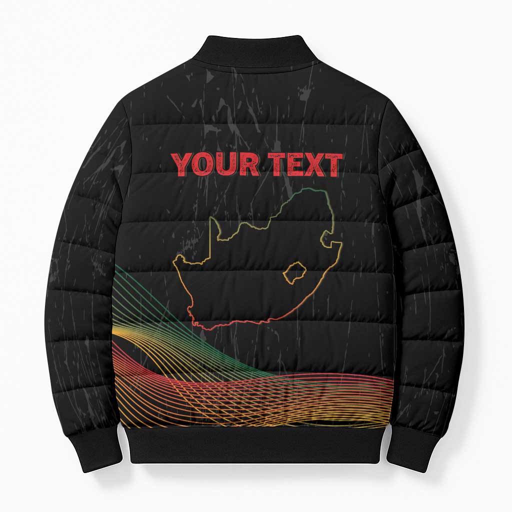 Personalized South Africa Black History Month Bomber Puffer Jacket Live It Learn It Make It - Wonder Print Shop