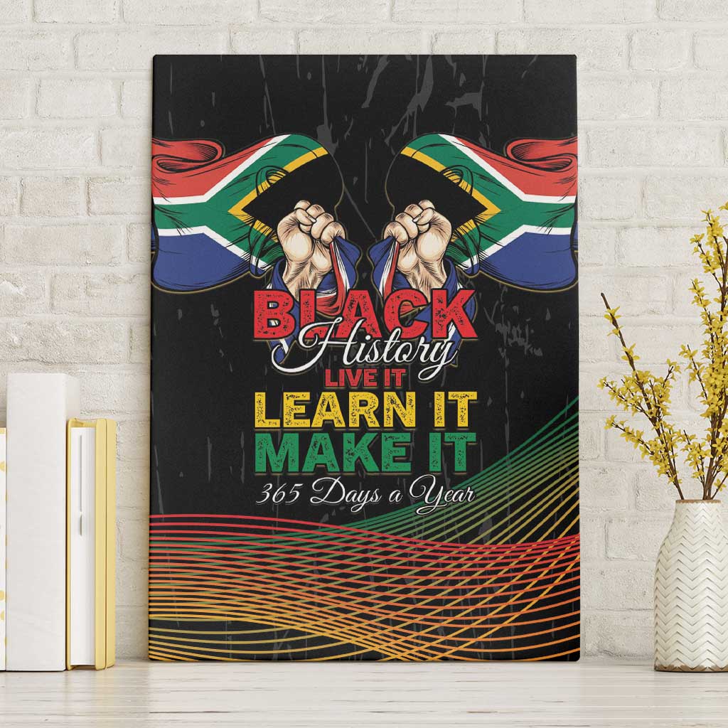 South Africa Black History Month Canvas Wall Art Live It Learn It Make It - Wonder Print Shop