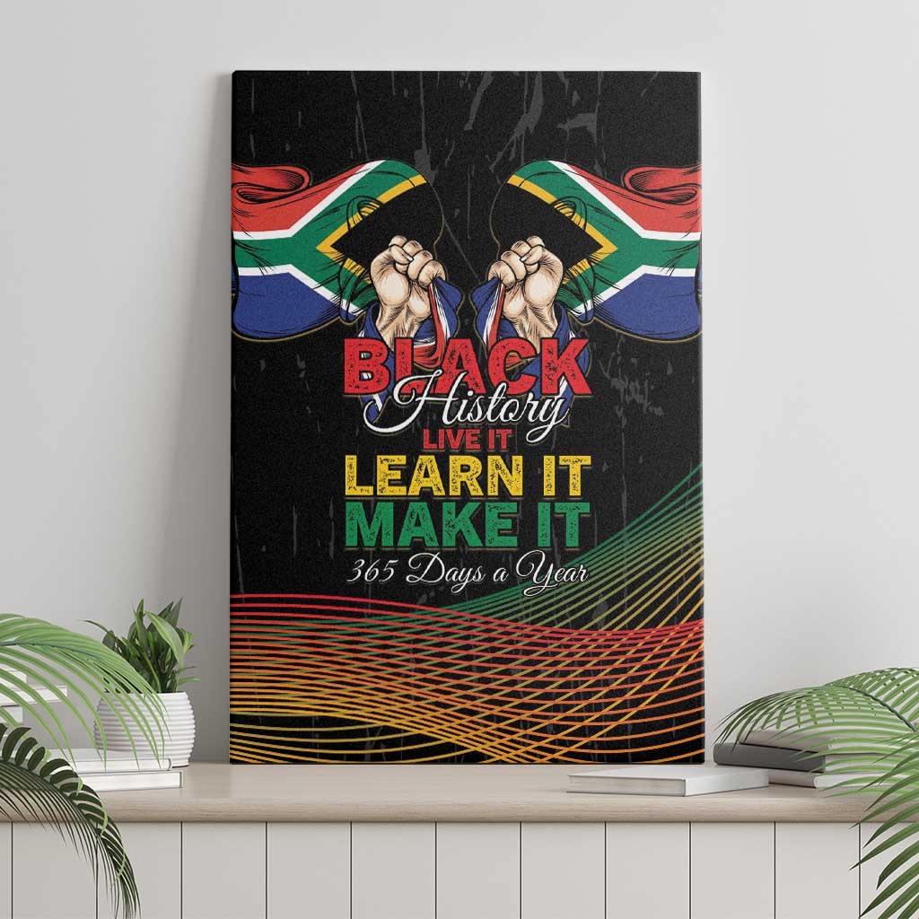South Africa Black History Month Canvas Wall Art Live It Learn It Make It - Wonder Print Shop