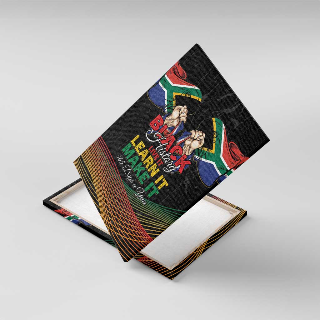 South Africa Black History Month Canvas Wall Art Live It Learn It Make It - Wonder Print Shop