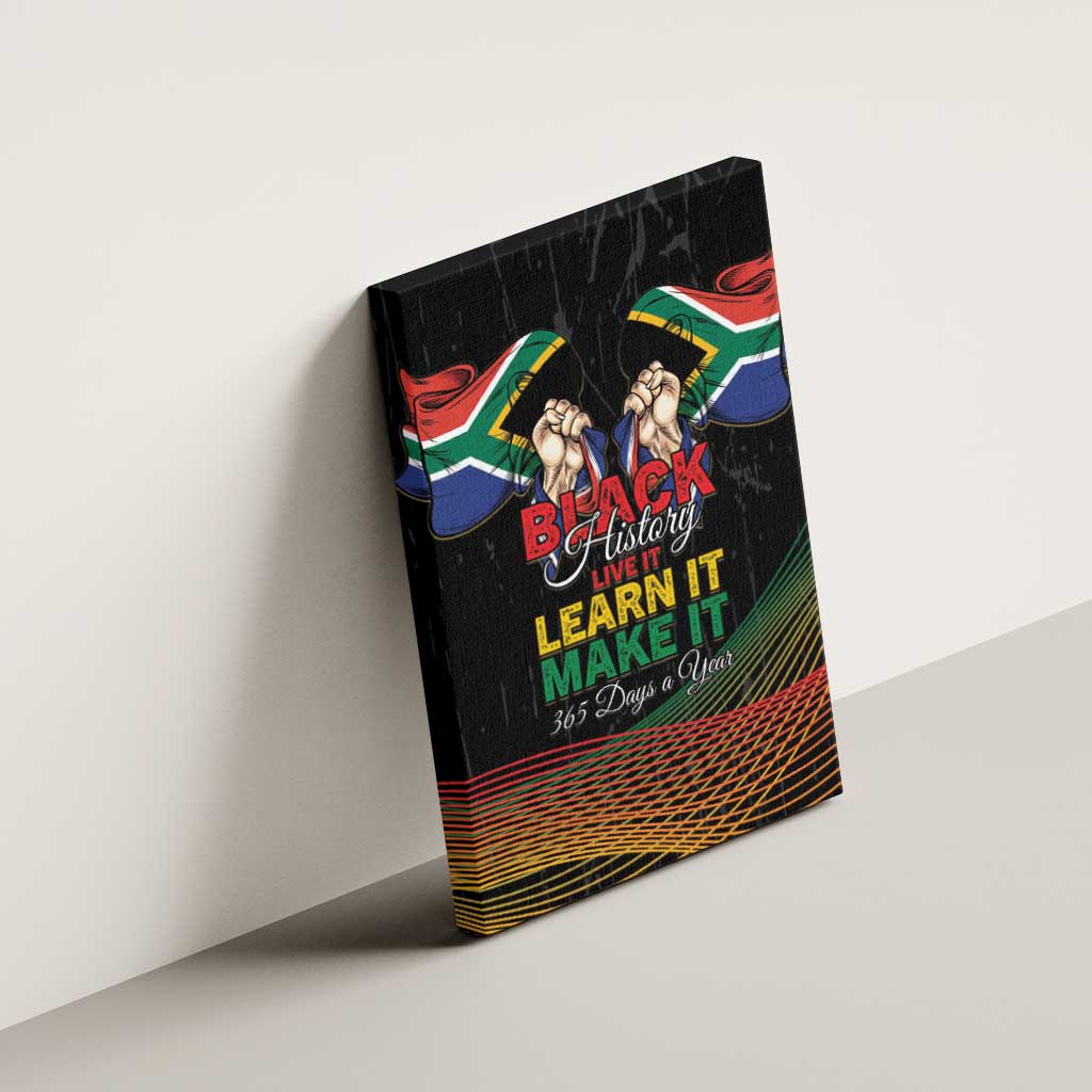 South Africa Black History Month Canvas Wall Art Live It Learn It Make It - Wonder Print Shop