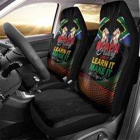 South Africa Black History Month Car Seat Cover Live It Learn It Make It - Wonder Print Shop