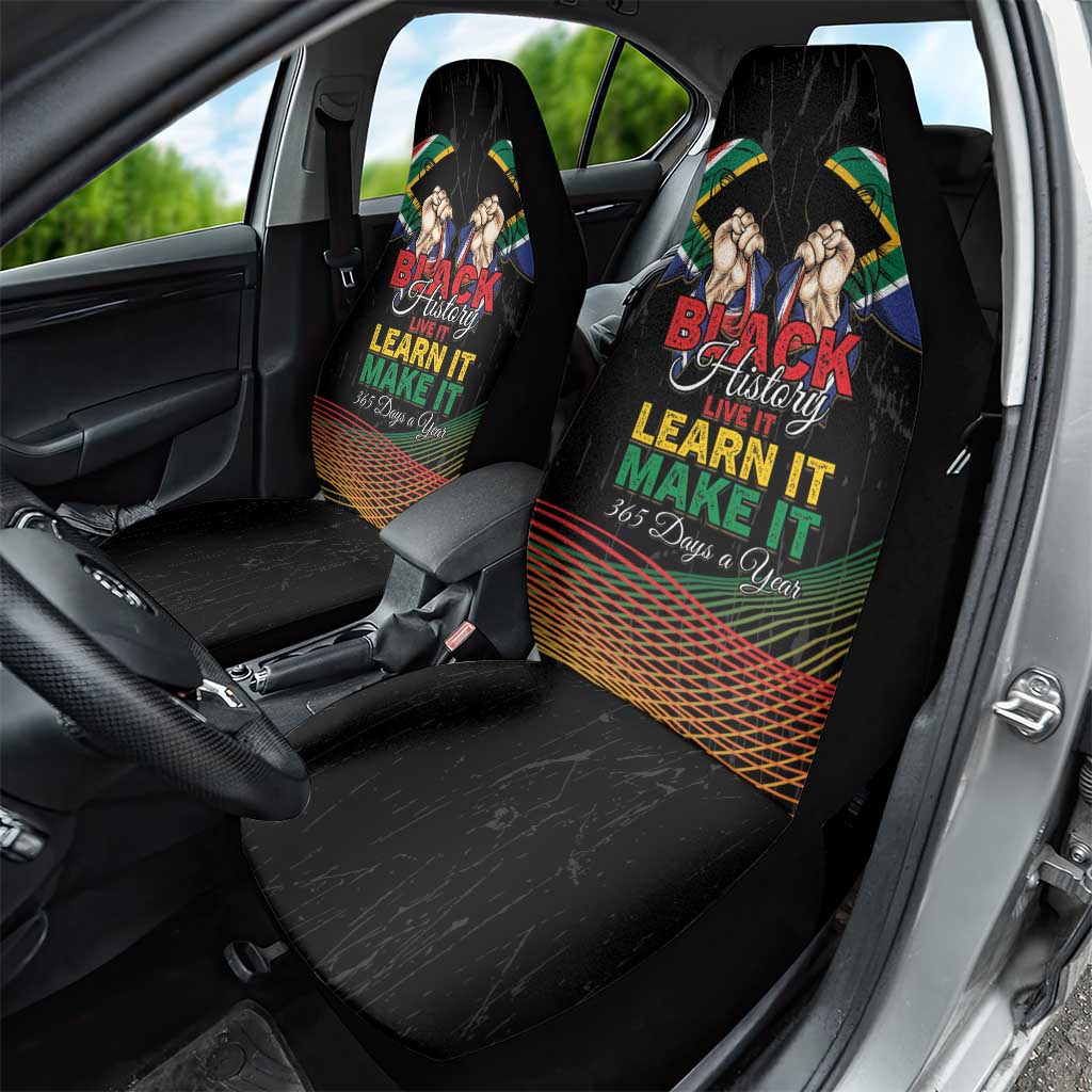 South Africa Black History Month Car Seat Cover Live It Learn It Make It - Wonder Print Shop