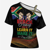 Personalized South Africa Black History Month Cross Shoulder Shirt Live It Learn It Make It - Wonder Print Shop