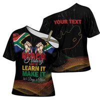 Personalized South Africa Black History Month Cross Shoulder Shirt Live It Learn It Make It - Wonder Print Shop