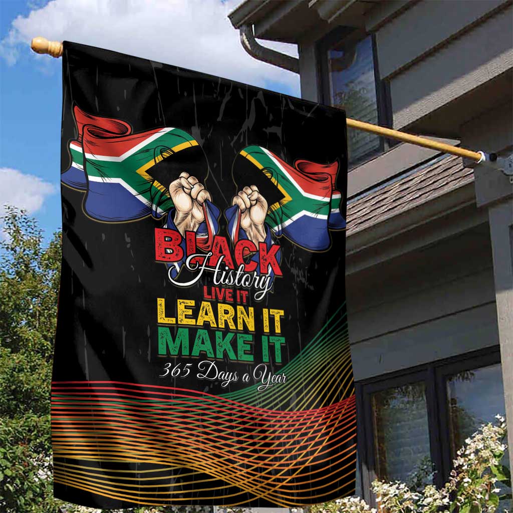 South Africa Black History Month Garden Flag Live It Learn It Make It - Wonder Print Shop