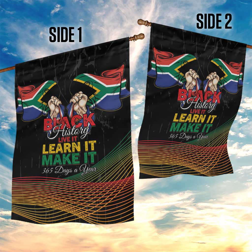 South Africa Black History Month Garden Flag Live It Learn It Make It - Wonder Print Shop
