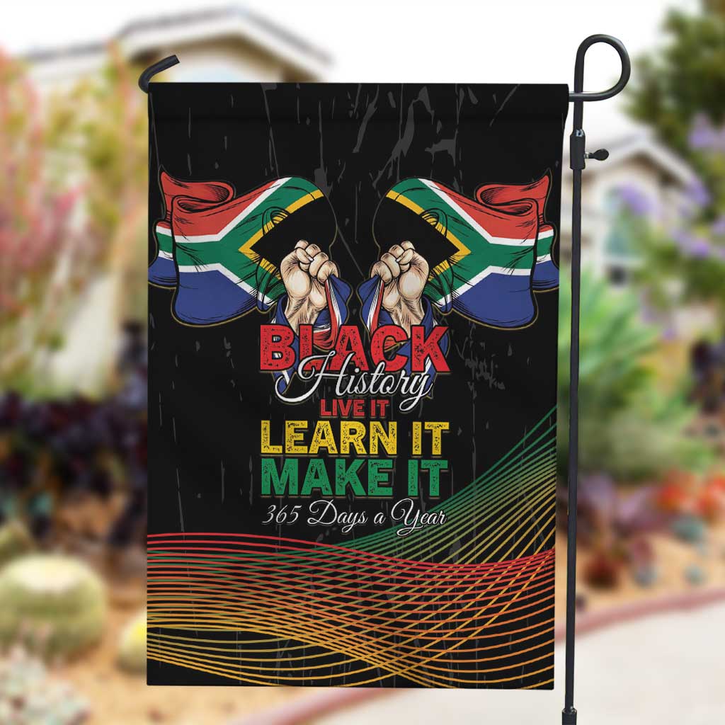 South Africa Black History Month Garden Flag Live It Learn It Make It - Wonder Print Shop