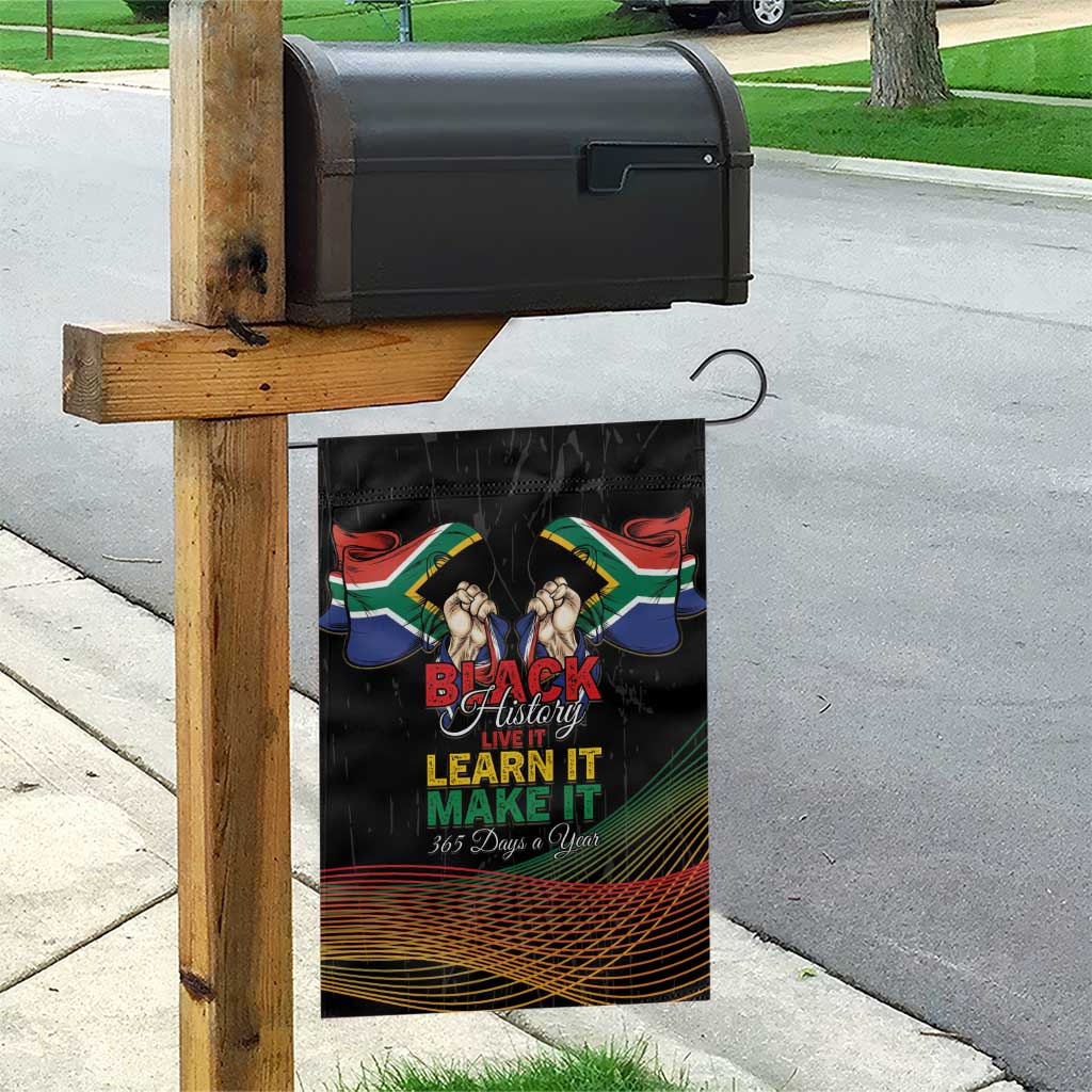 South Africa Black History Month Garden Flag Live It Learn It Make It - Wonder Print Shop