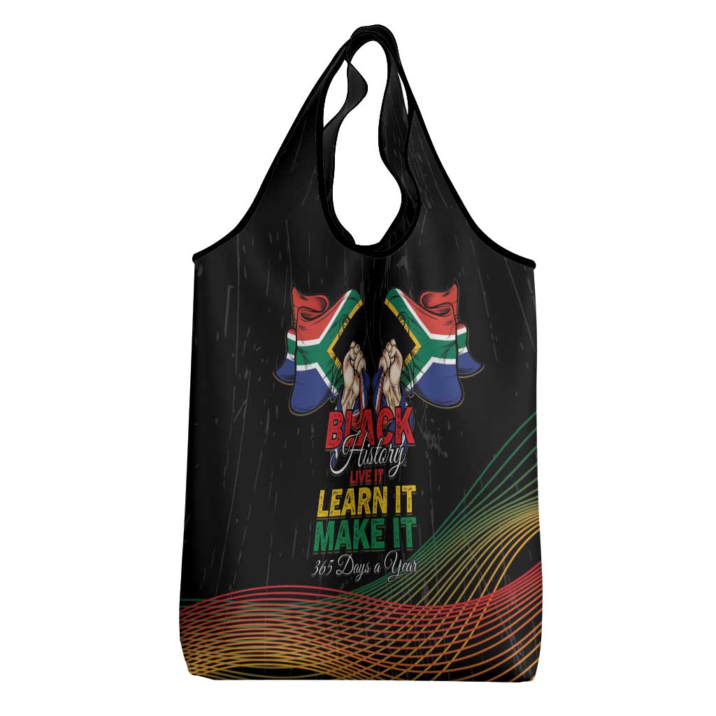 South Africa Black History Month Grocery Bag Live It Learn It Make It - Wonder Print Shop