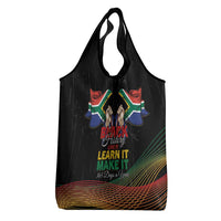 South Africa Black History Month Grocery Bag Live It Learn It Make It - Wonder Print Shop