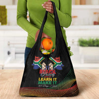 South Africa Black History Month Grocery Bag Live It Learn It Make It - Wonder Print Shop