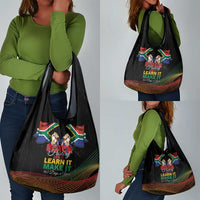 South Africa Black History Month Grocery Bag Live It Learn It Make It - Wonder Print Shop