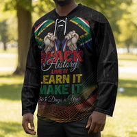 Personalized South Africa Black History Month Hockey Jersey Live It Learn It Make It - Wonder Print Shop