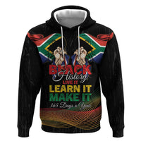 Personalized South Africa Black History Month Hoodie Live It Learn It Make It - Wonder Print Shop