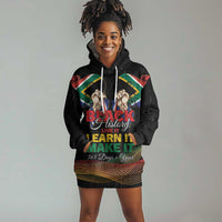 Personalized South Africa Black History Month Hoodie Dress Live It Learn It Make It - Wonder Print Shop
