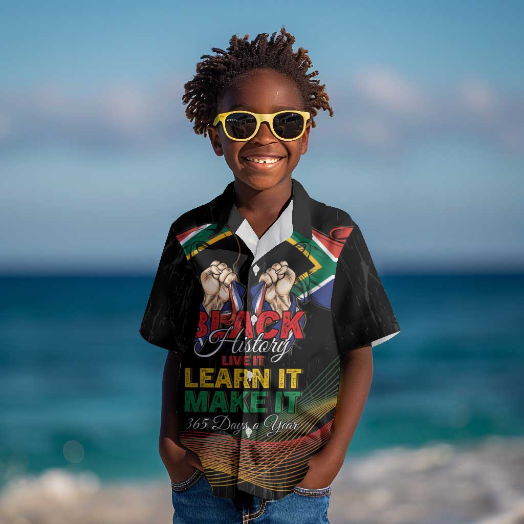 Personalized South Africa Black History Month Kid Hawaiian Shirt Live It Learn It Make It - Wonder Print Shop