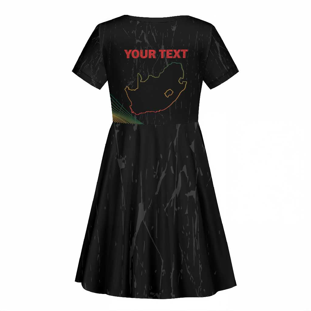 Personalized South Africa Black History Month Kid Short Sleeve Dress Live It Learn It Make It - Wonder Print Shop