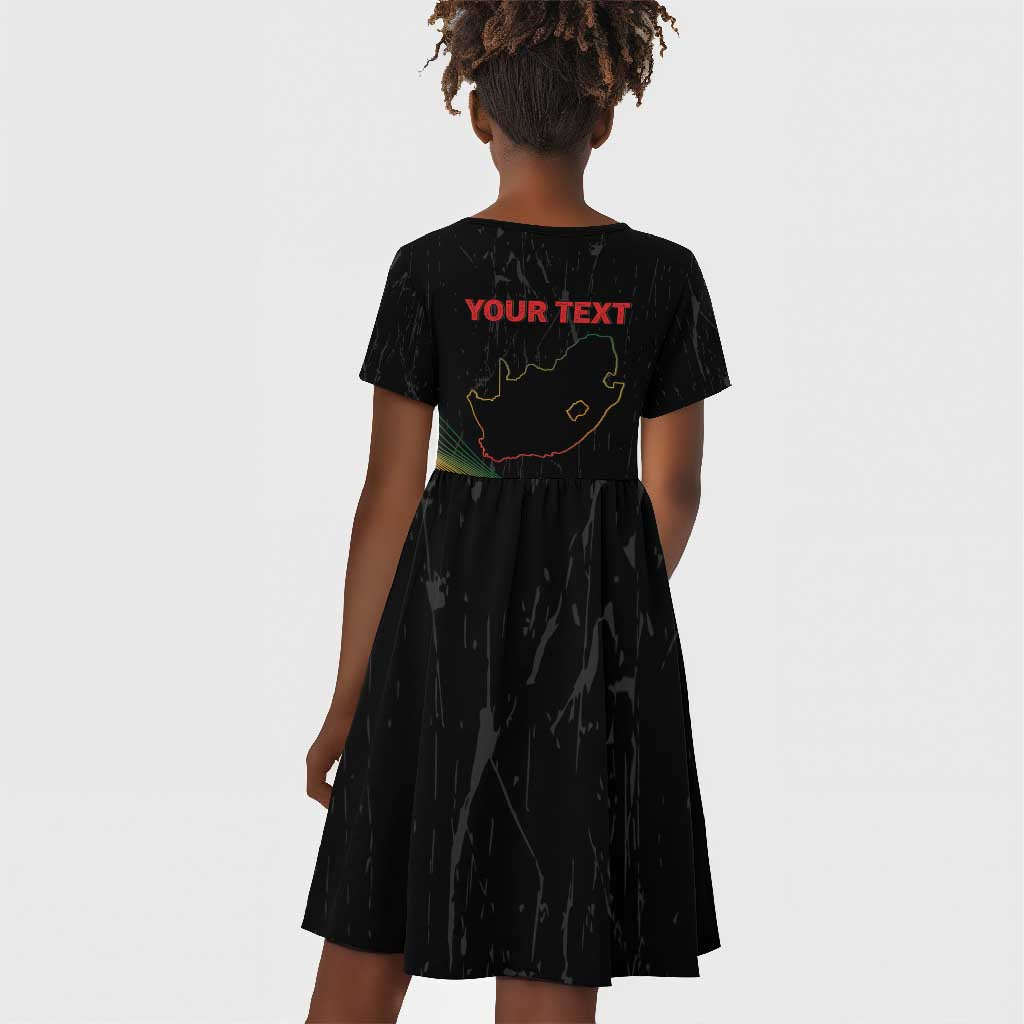 Personalized South Africa Black History Month Kid Short Sleeve Dress Live It Learn It Make It - Wonder Print Shop