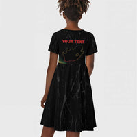Personalized South Africa Black History Month Kid Short Sleeve Dress Live It Learn It Make It - Wonder Print Shop
