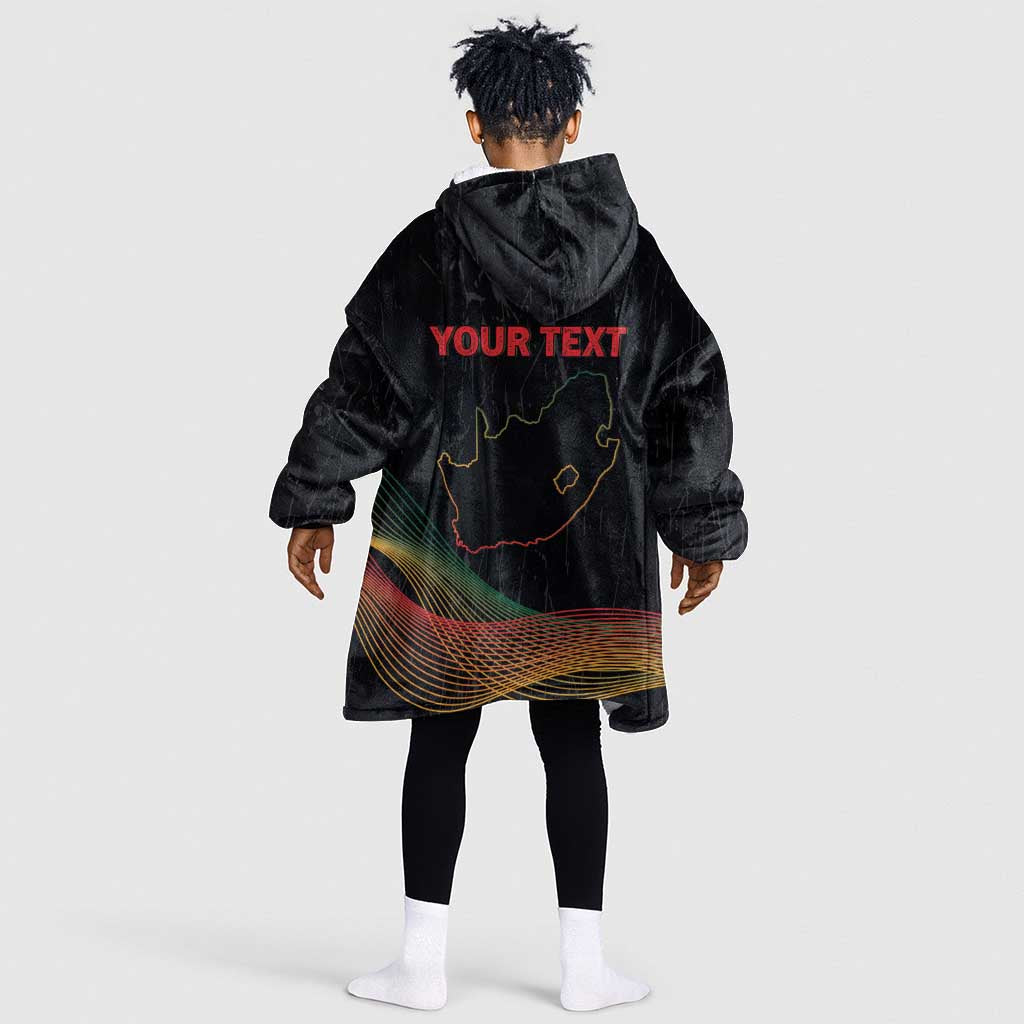 Personalized South Africa Black History Month Kid Wearable Blanket Hoodie Live It Learn It Make It - Wonder Print Shop