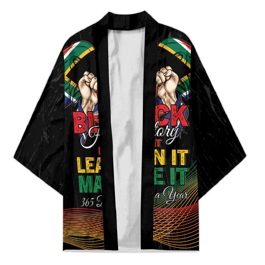 Personalized South Africa Black History Month Kimono Live It Learn It Make It - Wonder Print Shop